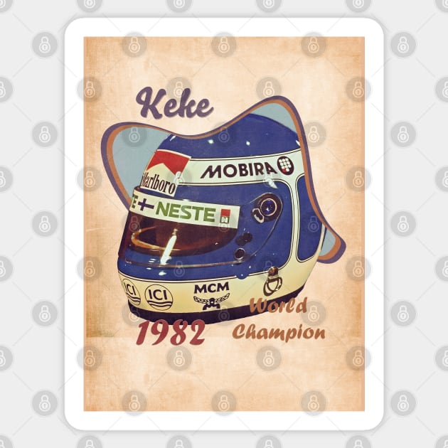 1982 Keke Rosberg Sticker by Popcult Posters